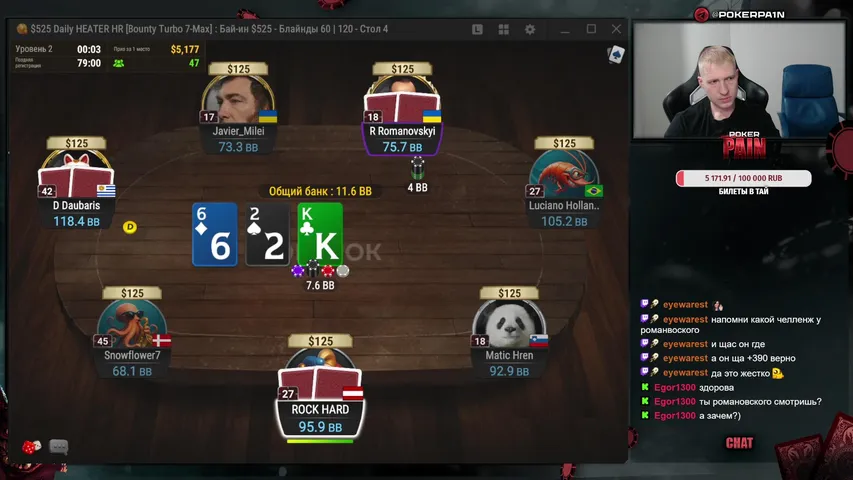 pokerpain playing Poker - Live Casino Stream