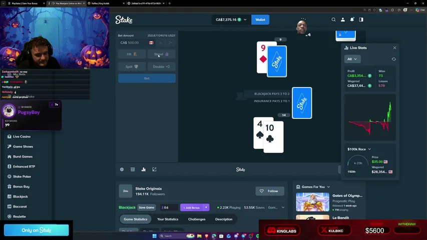 kingkulbik playing Slots & Casino - Live Casino Stream
