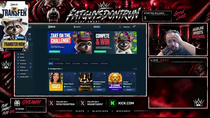 Fatguysdontrun playing Slots & Casino - Live Casino Stream