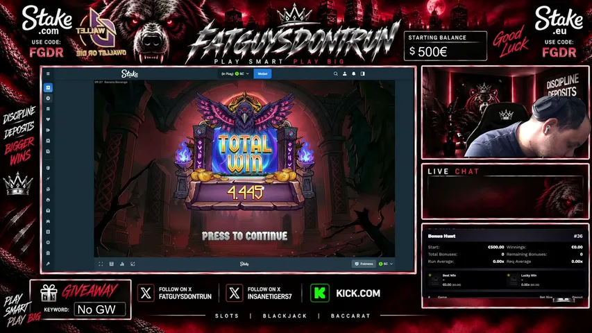 Fatguysdontrun playing Slots & Casino - Live Casino Stream