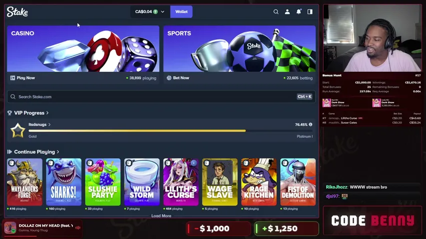 dsnugs playing Slots & Casino - Live Casino Stream