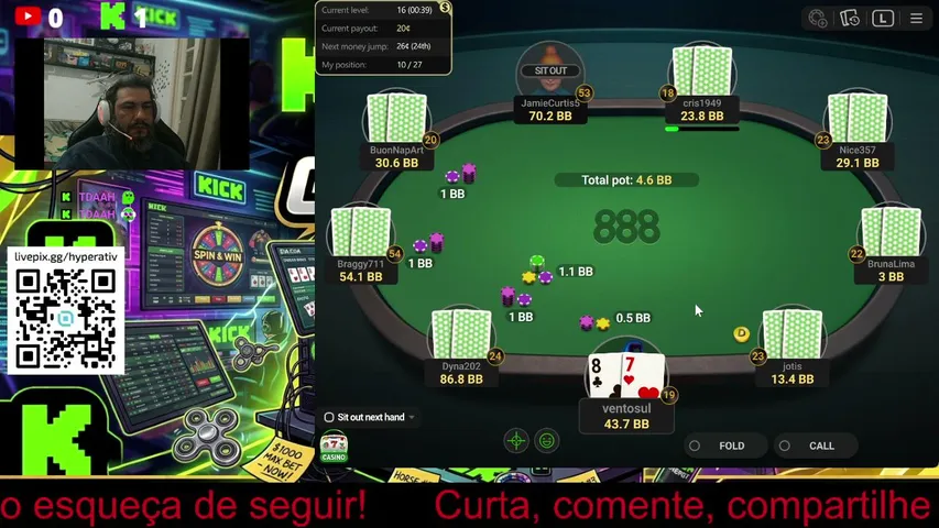 tdaah playing Poker - Live Casino Stream