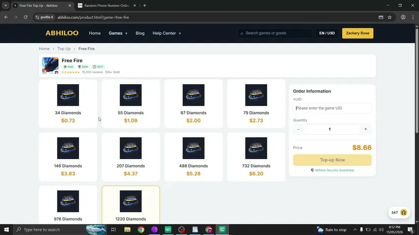 Buying Gift Cards , Free Fire Diamonds ,Pubg UC | Live 🔥 Top Up Carding