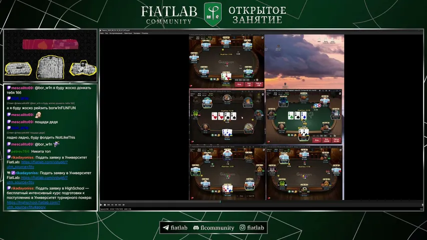 fiatlab playing Poker - Live Casino Stream