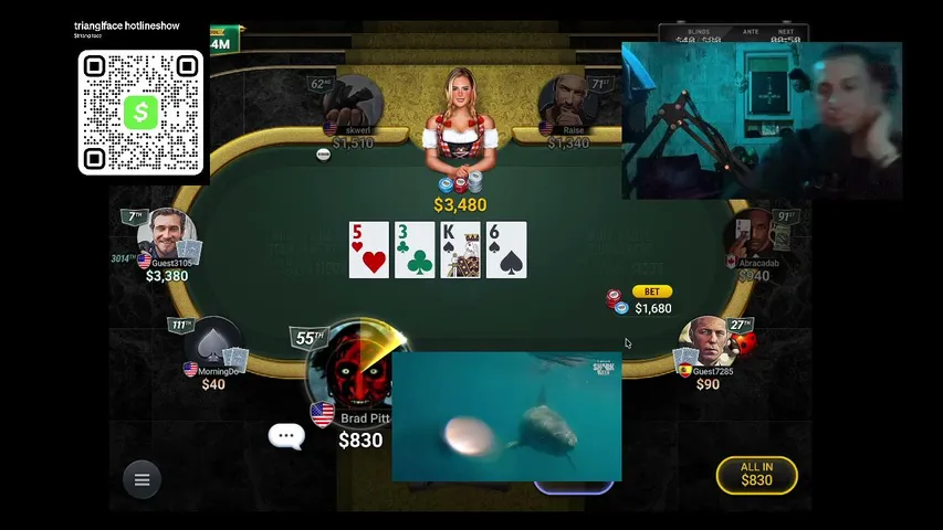trianglface playing Poker - Live Casino Stream