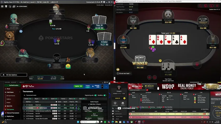 chilledcase playing Poker - Live Casino Stream