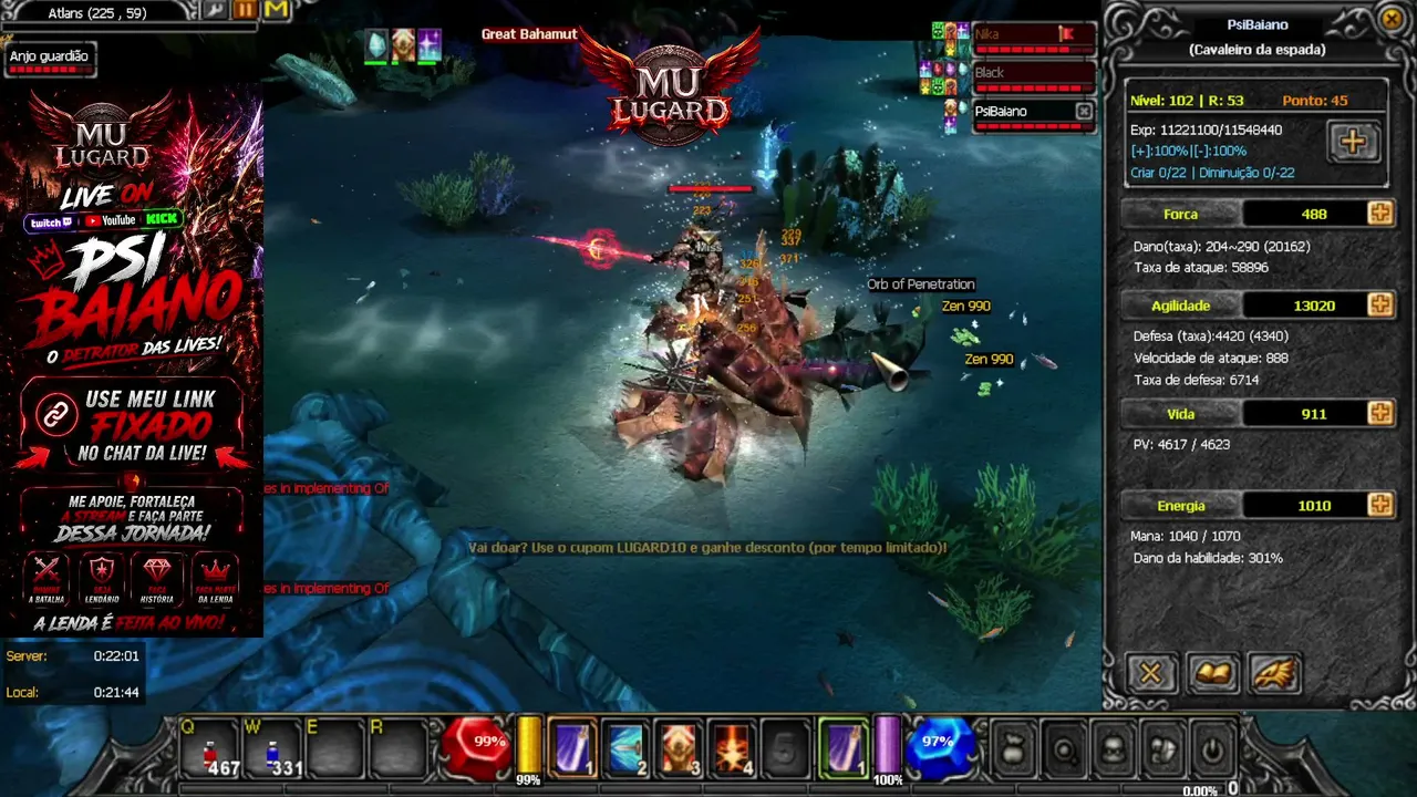 | LIVE MU LUGARD DIA 3 DO SEVER | RMT LIBERADO |