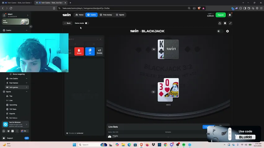 blurri playing Slots & Casino - Live Casino Stream