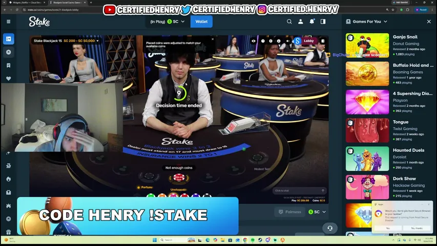 certifiedhenry playing Slots & Casino - Live Casino Stream