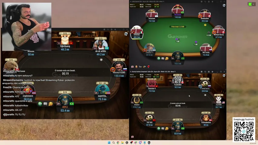 tuzinvlr playing Poker - Live Casino Stream