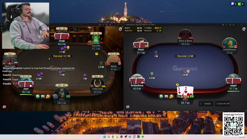 tuzinvlr playing Poker - Live Casino Stream