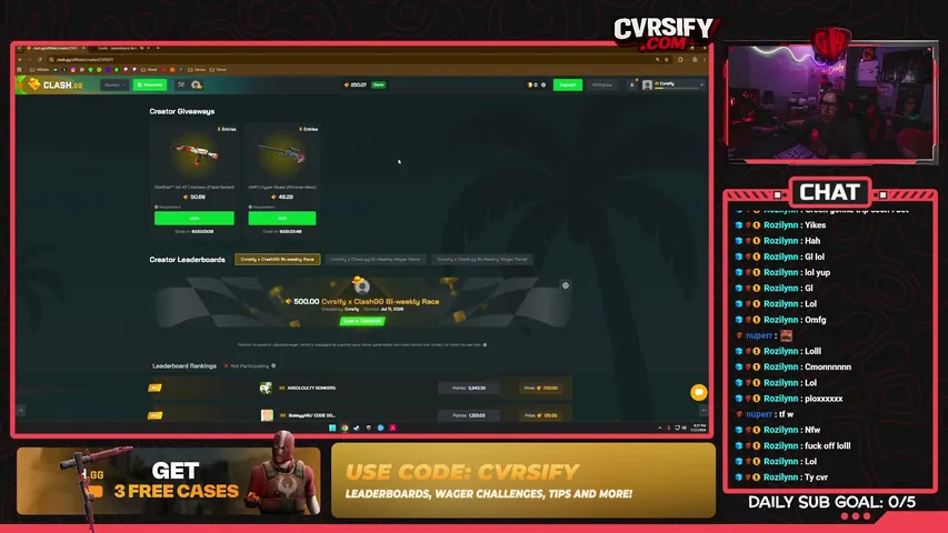 STILL DUE ALWAYS DUE🟢$4000+ IN !LB AND REWARDS ON CVRSIFY.COM🟢DAILY STREAMS WITH GIVEAWAYS FOR CODE USERS🟢!SOCIALS
