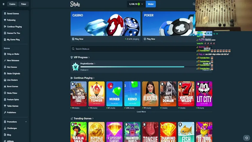 prophetgg playing Slots & Casino - Live Casino Stream