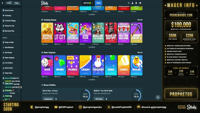 ProphetGG playing Slots & Casino - Live Casino Stream