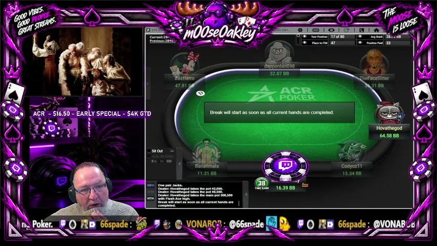 m00se0akley playing Poker - Live Casino Stream