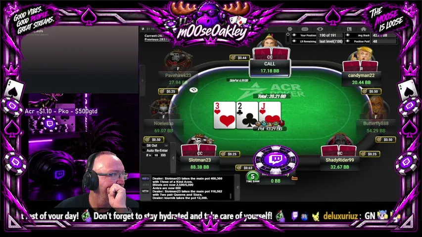m00se0akley playing Poker - Live Casino Stream