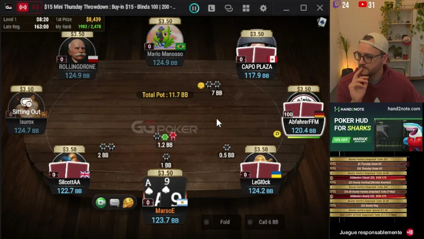 MarsoE playing Poker - Live Casino Stream