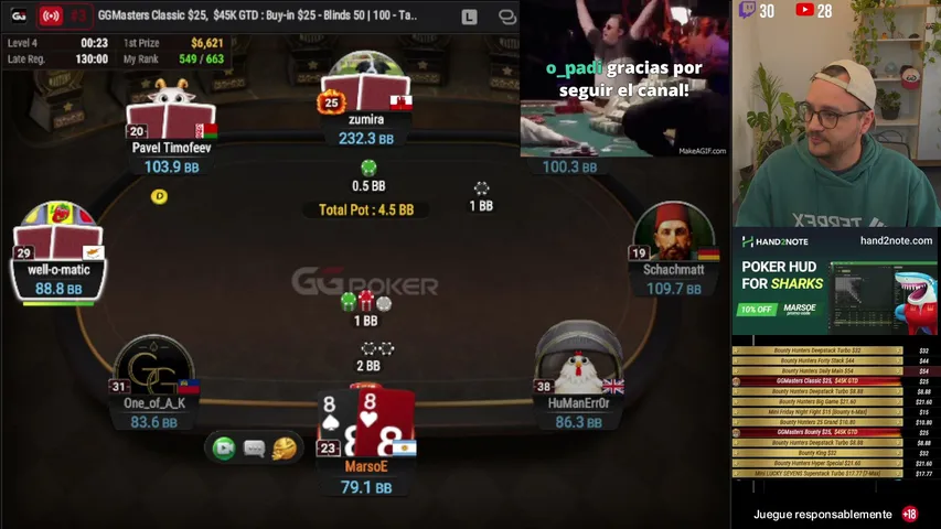 MarsoE playing Poker - Live Casino Stream