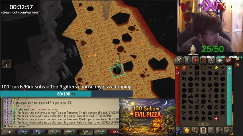 LEAGUES BUT HCIM!?🟢KICK ONLY SUBATHON🟢 !cards !discord !subathon