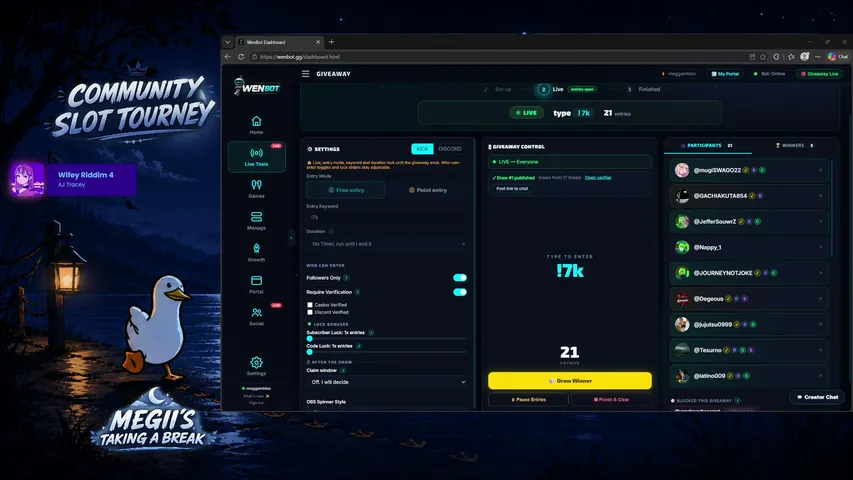 meggambles playing Slots & Casino - Live Casino Stream
