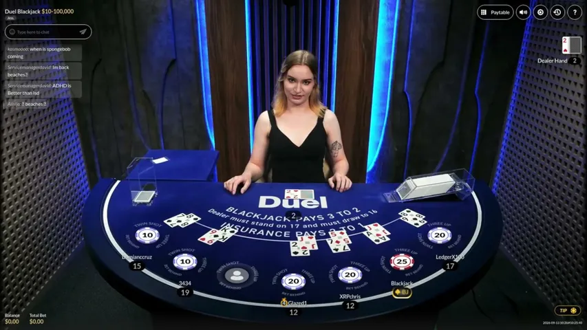 duel-blackjack playing Slots & Casino - Live Casino Stream