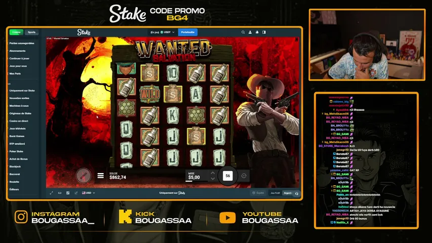 bougassaa playing Slots & Casino - Live Casino Stream