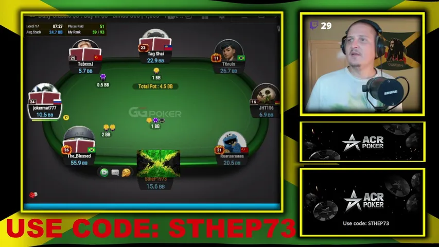 StheP1973 playing Poker - Live Casino Stream