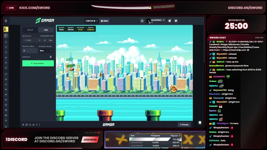 sword playing Slots & Casino - Live Casino Stream