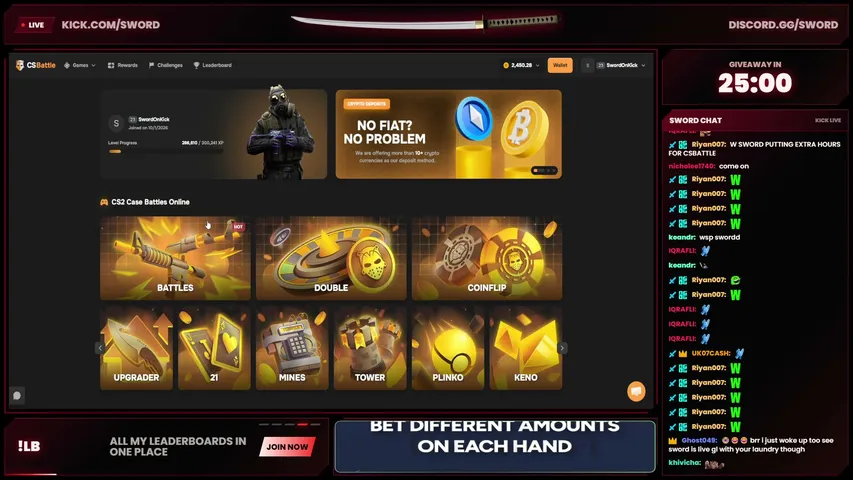 sword playing Slots & Casino - Live Casino Stream