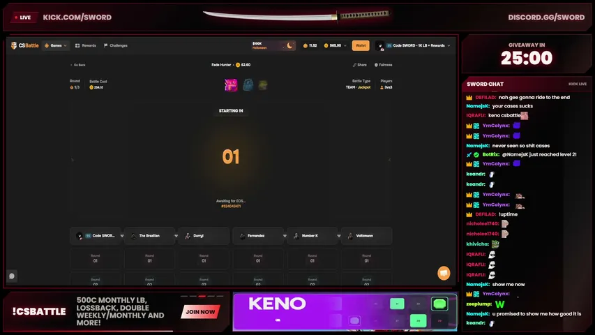 sword playing Slots & Casino - Live Casino Stream