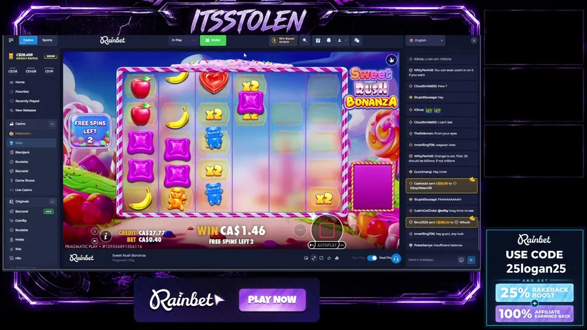 ItsStolen playing Slots & Casino - Live Casino Stream