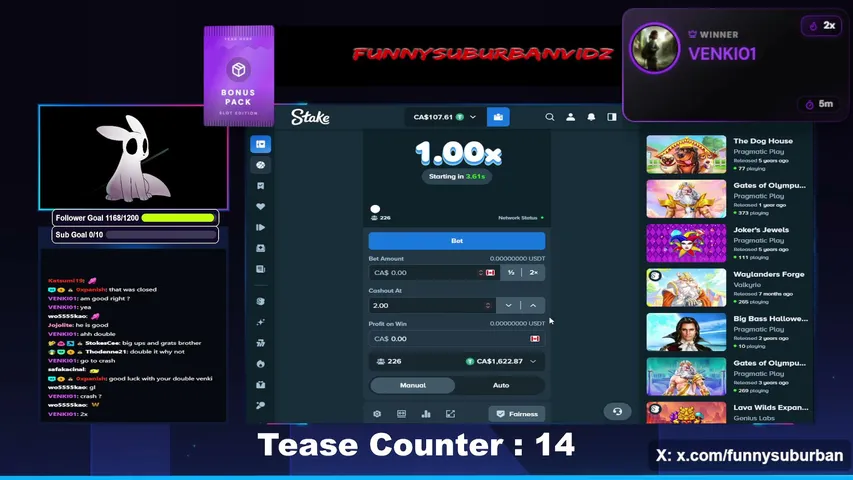 funnysuburbanvidz playing Slots & Casino - Live Casino Stream