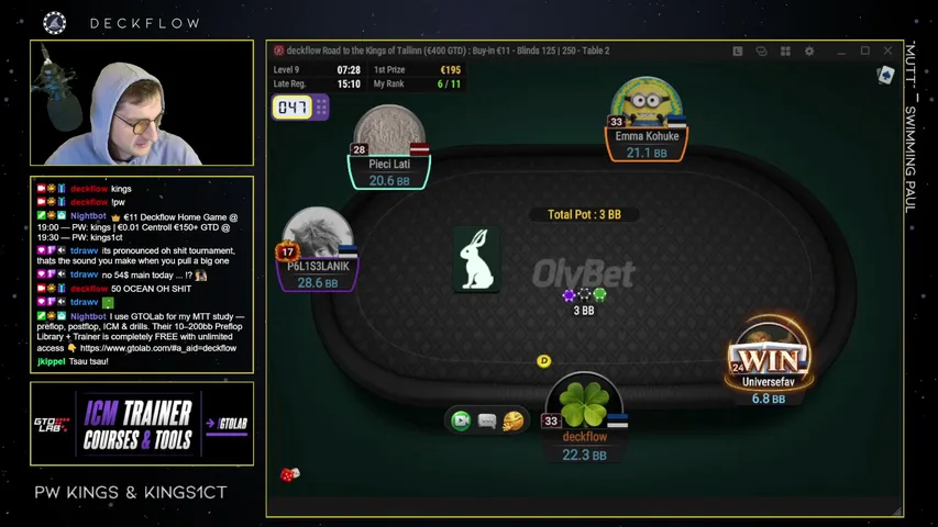 deckflow playing Poker - Live Casino Stream