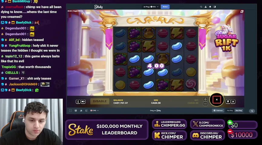chimper playing Slots & Casino - Live Casino Stream