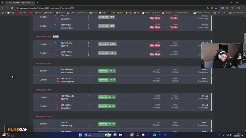 VIT vs GX | FUT vs M8 | EMEA Stage 1 | !havit !vp !incehesap #VCTWatchparty