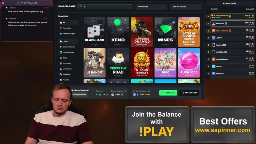 Slotspinner playing Slots & Casino - Live Casino Stream