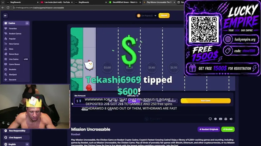 stevewilleedoitt playing Slots & Casino - Live Casino Stream