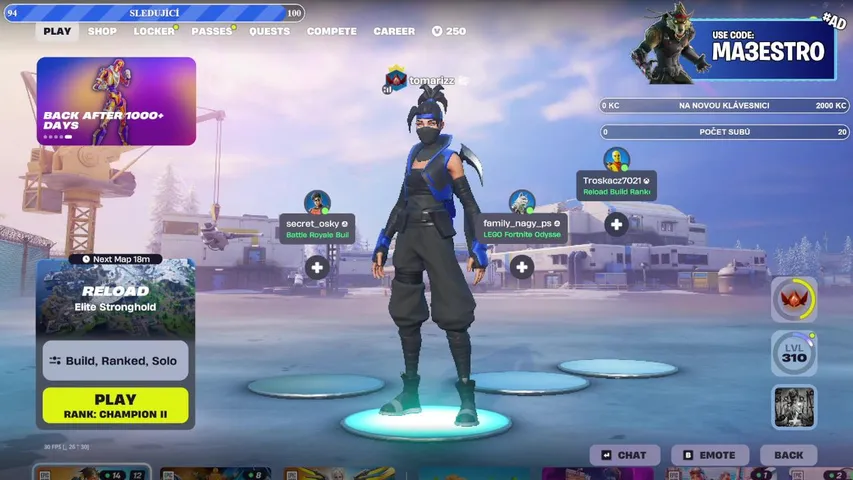 Fortnite LIVE 🔥|SBÍREJ ODMĚNY ZA SLEDOVÁNÍ💰| SAC: MA3ESTRO #ad🔥| SUB=ADD