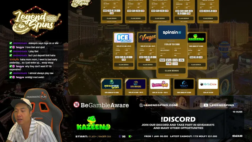 LegendSpins playing Slots & Casino - Live Casino Stream