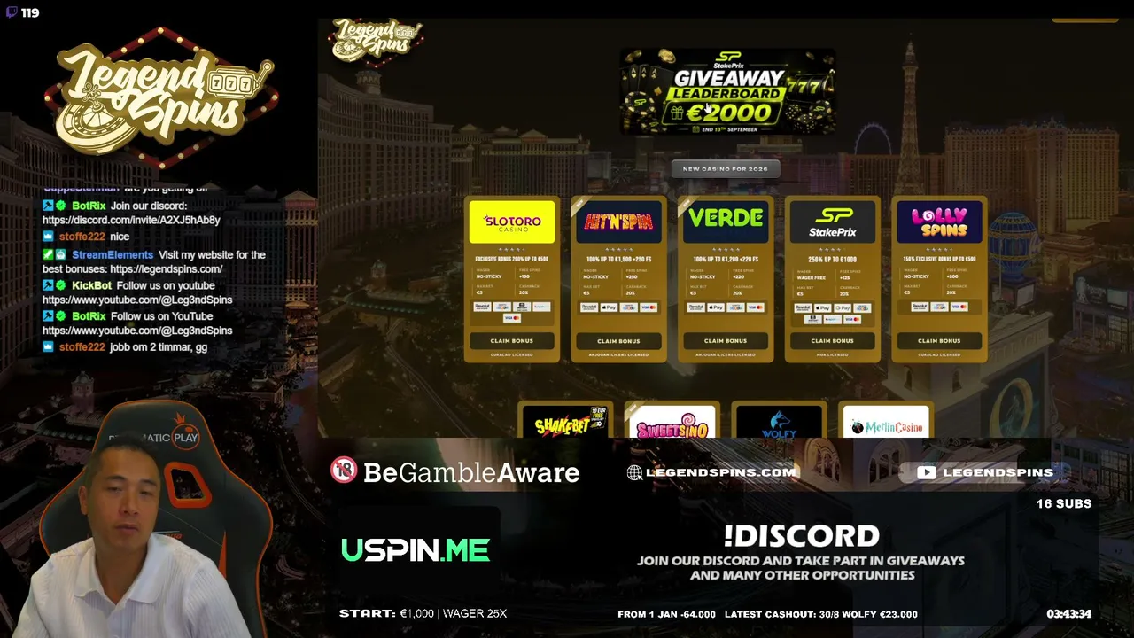 LegendSpins live