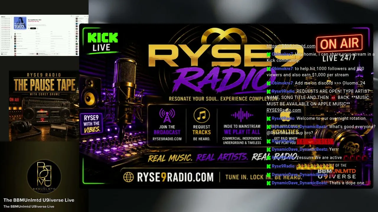 Ryse9Radio live