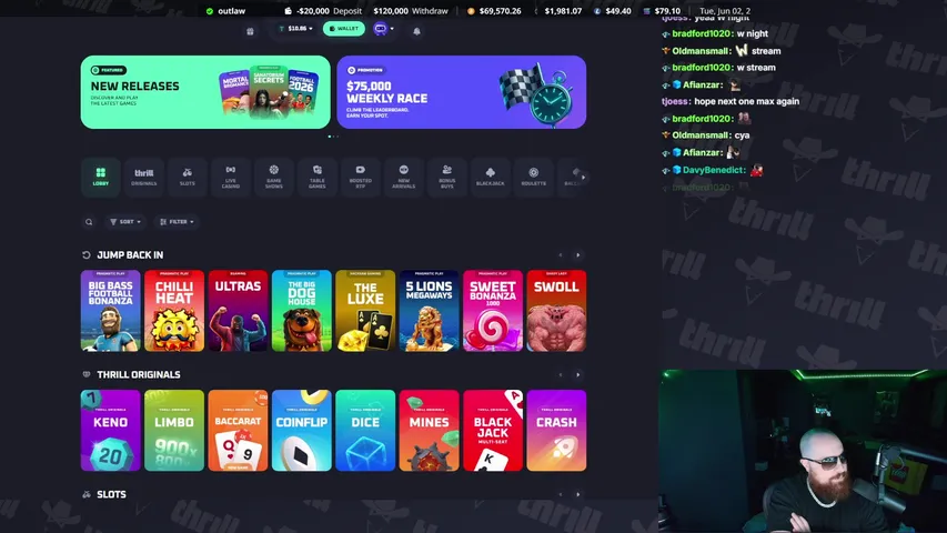 SUPRISE 50/50 NIGHT - 50% OF EVERY BONUS RESULT GOES TO CHAT | $50K LEADERBOARD !THRILL