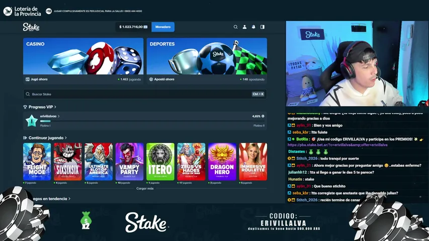 erivillalvaa playing Slots & Casino - Live Casino Stream