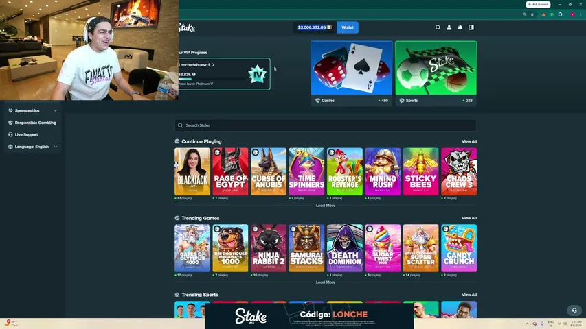 lonche playing Slots & Casino - Live Casino Stream