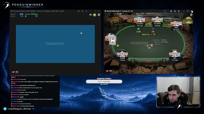 penguinwinner playing Monopoly Poker - Live Casino Stream