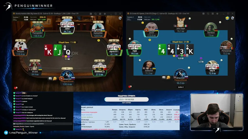 penguinwinner playing Monopoly Poker - Live Casino Stream