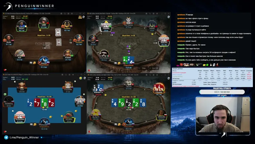 penguinwinner playing Monopoly Poker - Live Casino Stream
