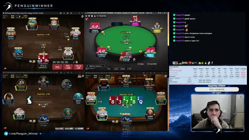 penguinwinner playing Monopoly Poker - Live Casino Stream