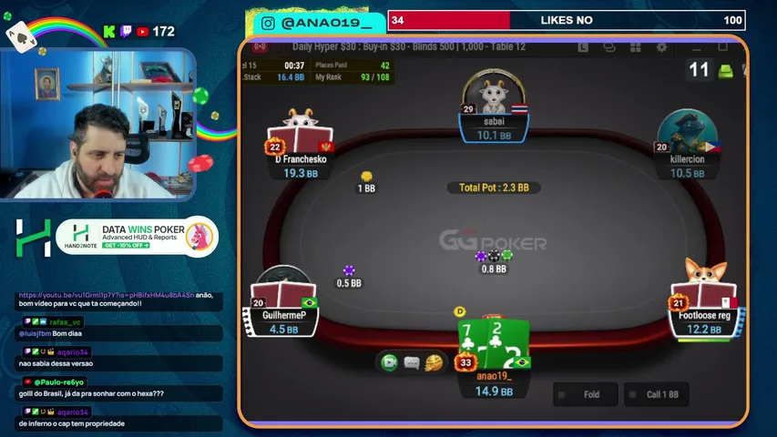 anao19 playing Poker - Live Casino Stream