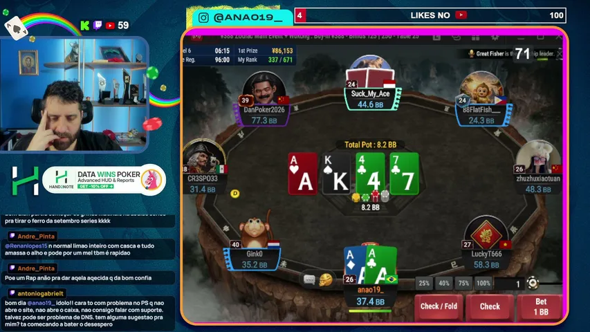 anao19 playing Poker - Live Casino Stream